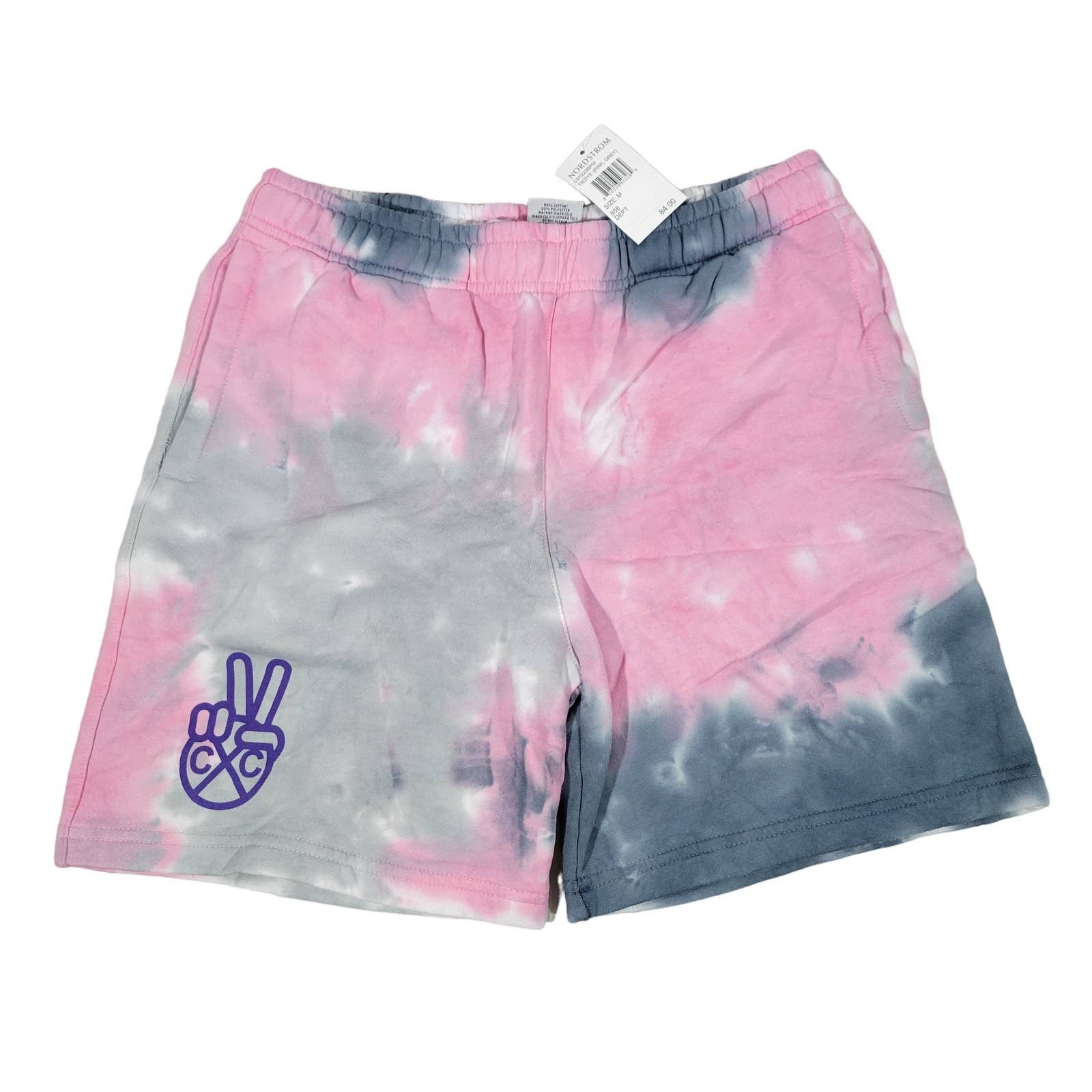 Cross Colours Pink Grey Tie Dye Sweat Shorts Leont Bell Missing Size M